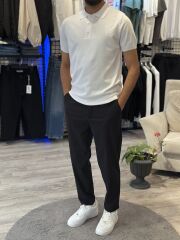 Polo Yaka Beyaz Triko