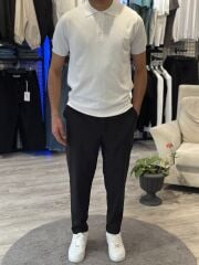 Polo Yaka Beyaz Triko