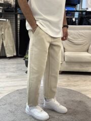 Boyfriend Kalıp Bej Pantolon